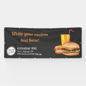 Hamburger And Hot Dog Fast Food Restaurant Custom Banner (Horizontal)