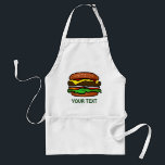 Hamburger Apron<br><div class="desc">A graphic illustration of a hamburger on a variety of products. Add your text for a one-of-a-kind personal product. Original artwork: Copyright Charmaine Paulson</div>