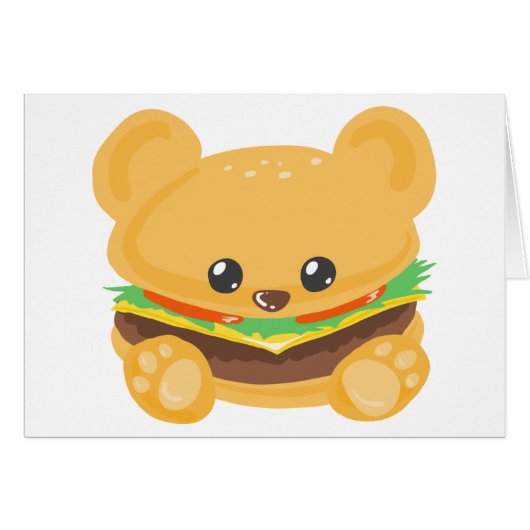 Hamburger Bear Cards (Front Horizontal)