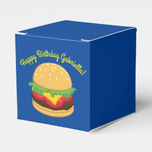 Hamburger Birthday Party Burger Favor Box