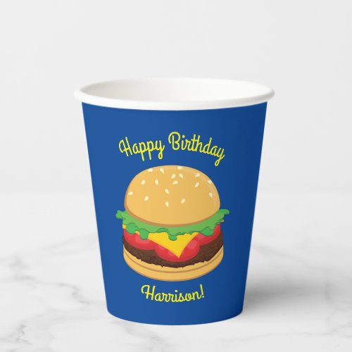 Hamburger Birthday Party Burger Paper Cups