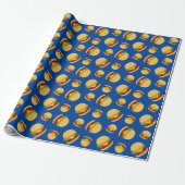 Hamburger Birthday Party Burger Wrapping Paper (Unrolled)