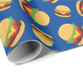 Hamburger Birthday Party Burger Wrapping Paper (Roll Corner)