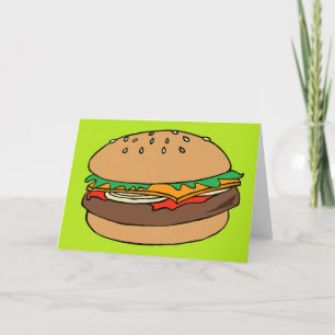 Hamburger blank greeting card