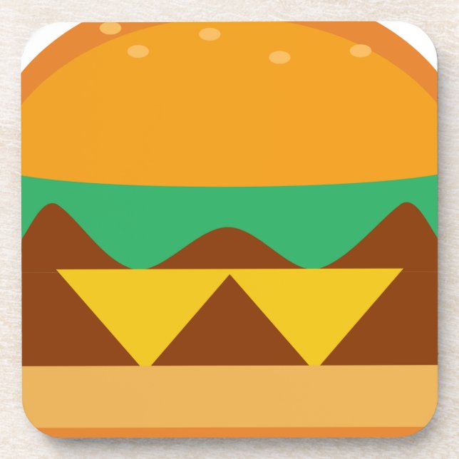 hamburger bun food cheese drink coaster (Front)