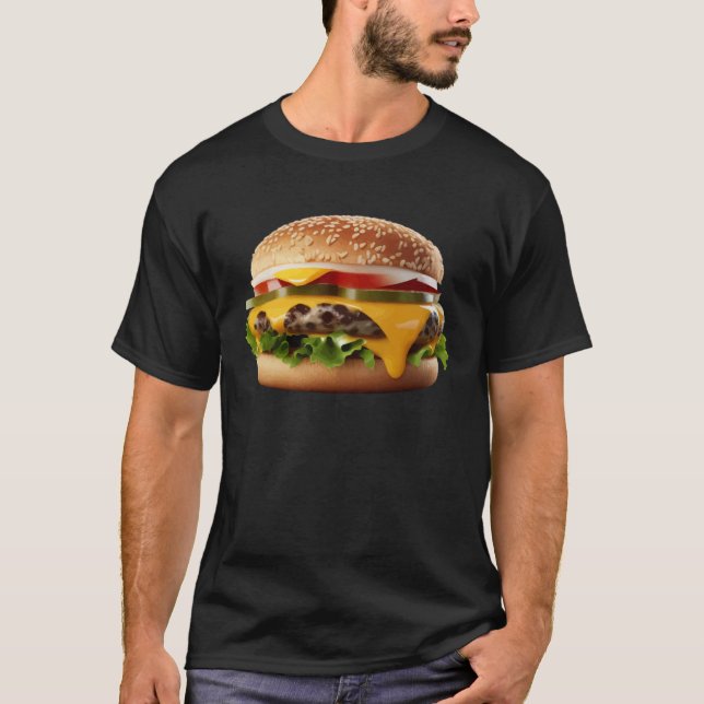 Hamburger Burger Food Day Buns Cheeseburger Grilli T-Shirt (Front)