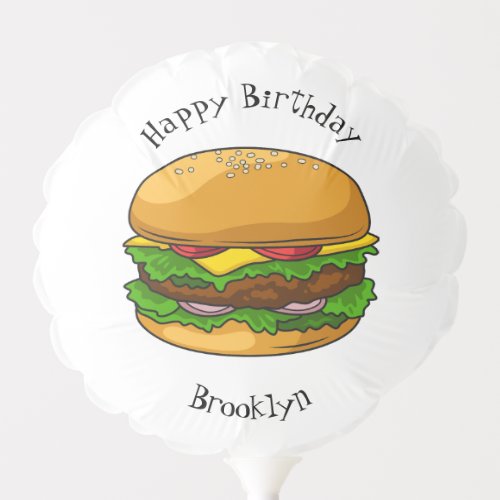 Hamburger cartoon illustration  balloon