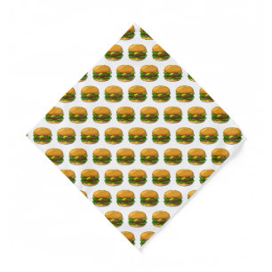 Hamburger cartoon illustration bandana