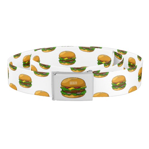 Hamburger cartoon illustration  belt