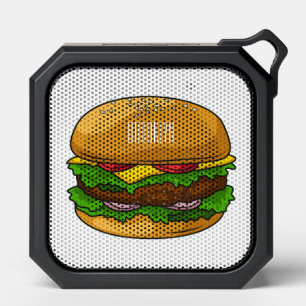 Hamburger cartoon illustration  bluetooth speaker