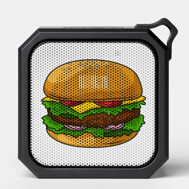 Hamburger cartoon illustration  bluetooth speaker (Front)