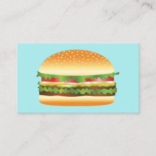 Hamburger Cartoon Illustration Business Card
