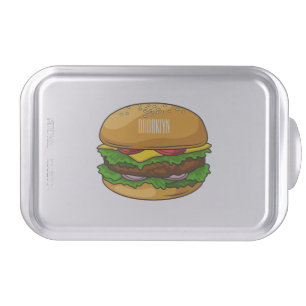 Hamburger cartoon illustration cake pan