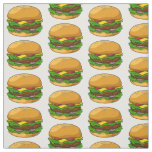 Hamburger cartoon illustration fabric