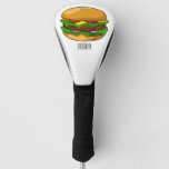 Hamburger cartoon illustration golf head cover