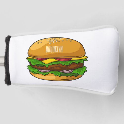 Hamburger cartoon illustration  golf head cover