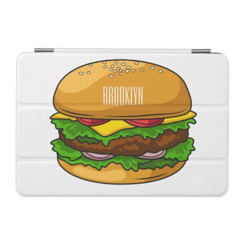 Hamburger cartoon illustration iPad mini cover