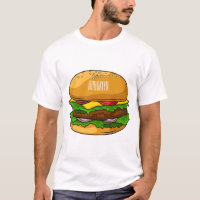 Hamburger cartoon illustration 