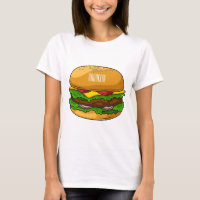 Hamburger cartoon illustration