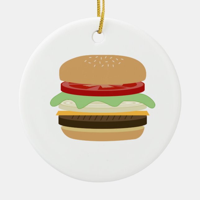 Hamburger Ceramic Ornament (Front)