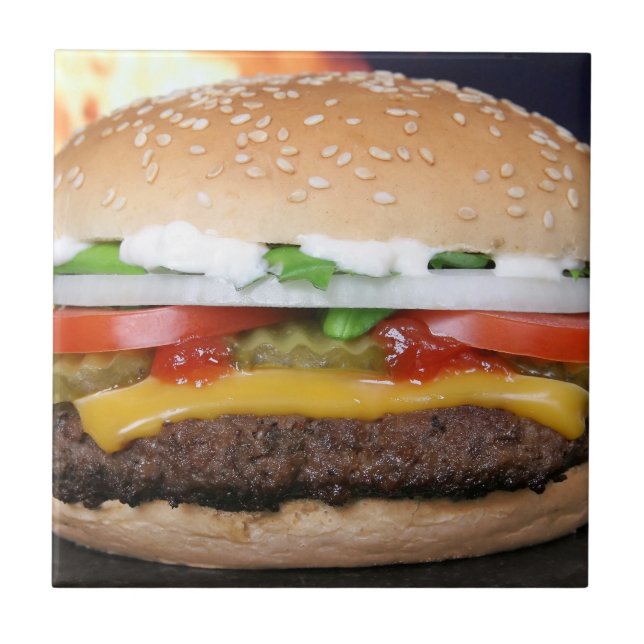 Hamburger Ceramic Tile (Front)