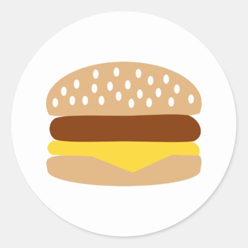 Hamburger Classic Round Sticker