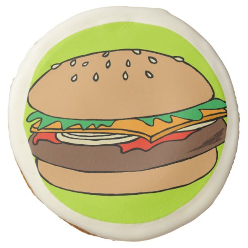 Hamburger custom cookie