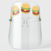 Hamburger Cute Cheeseburger Food Burger Face Shield (Front)