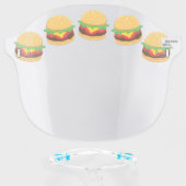 Hamburger Cute Cheeseburger Food Burger Face Shield (Front w/Glasses)