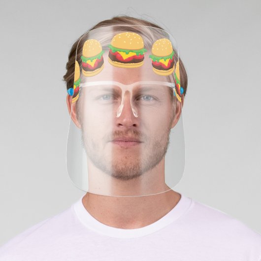 Hamburger Cute Cheeseburger Food Burger Face Shield (Insitu)
