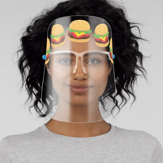 Hamburger Cute Cheeseburger Food Burger Face Shield (Insitu)
