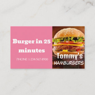 Hamburger Delivery Discount Sale Offer Business Business Card
