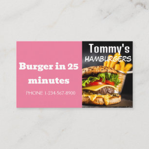 Hamburger Delivery Discount Sale Offer Business Card