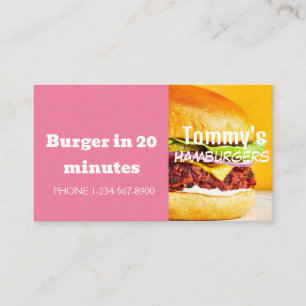 Hamburger Delivery Discount Sale Offer Business Card