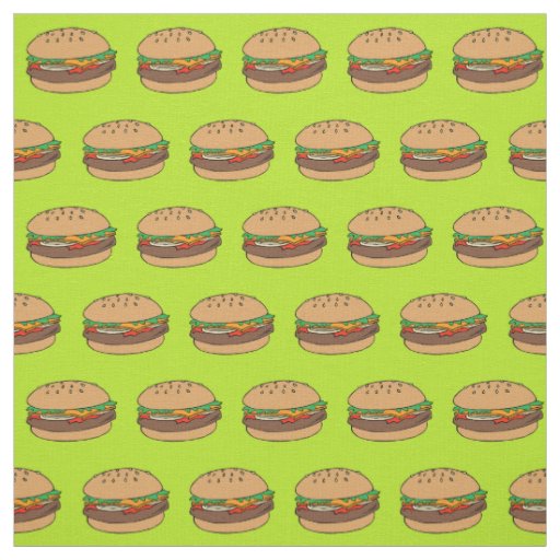 hamburger design fabric