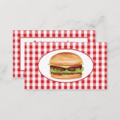 Hamburger Design Fast Food Diner Or Restaurant Business Card (Front/Back)