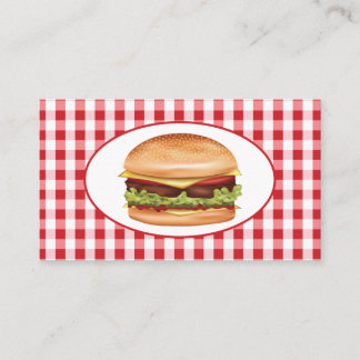 Hamburger Design Fast Food Diner Or Restaurant Business Card