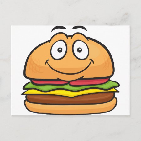 Hamburger Emoji Postcard
