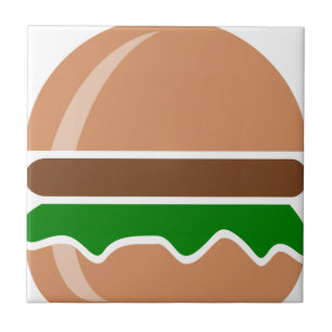 Hamburger fast food a sandwich tile