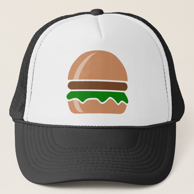 hamburger fast food a sandwich trucker hat (Front)