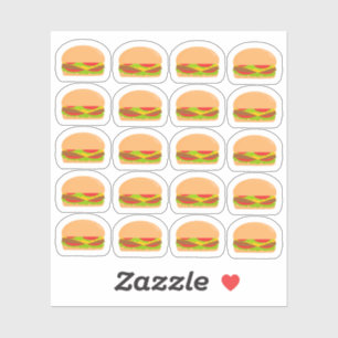 Hamburger Fast Food Cheat Day Meal Menu Planner Sticker
