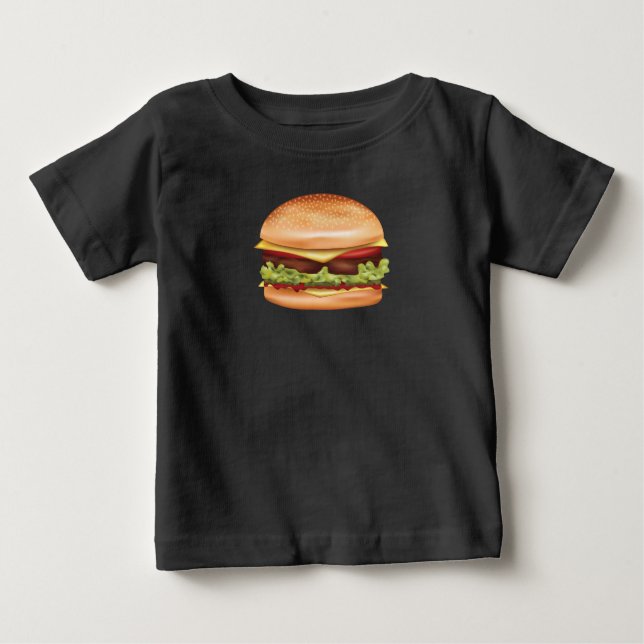 Hamburger Fast Food Illustration Baby T-Shirt (Front)
