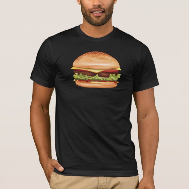 Hamburger Fast Food Illustration T-Shirt (Front)