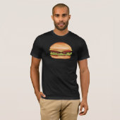 Hamburger Fast Food Illustration T-Shirt (Front Full)