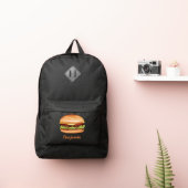 Hamburger Fast Food Illustration With Custom Name Port Authority® Backpack (Insitu)