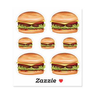 Hamburger Fast Food Illustrations Sticker