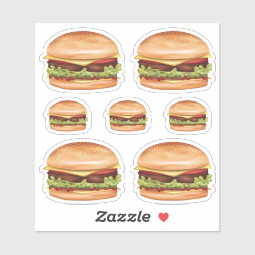 Hamburger Fast Food Illustrations Sticker