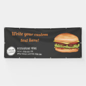 Hamburger Fast Food Restaurant Or Diner Custom Banner (Horizontal)