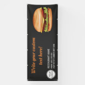 Hamburger Fast Food Restaurant Or Diner Custom Banner (Vertical)
