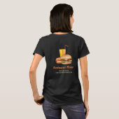 Hamburger Fast Food Restaurant With Custom Logo T-Shirt (Back Full)